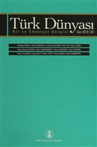 Trk Dnyas Dil ve Edebiyat Dergisi Say: 30 - Gz 2010 Trk Dil Kurumu Yaynlar