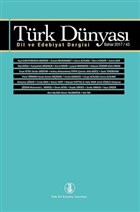 Trk Dnyas Dil ve Edebiyat Dergisi Say: 45 Bahar 2018 Trk Dil Kurumu Yaynlar