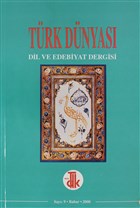 Trk Dnyas Dil ve Edebiyat Dergisi: Bahar 2000/ 9. Say - 2000 Trk Dil Kurumu Yaynlar