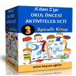 Adan Zye Okul ncesi Aktiviteler Seti-3 Spiralli Kitap