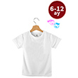 ocuk Unisex T-Shirt (6-12 ay) Beyaz