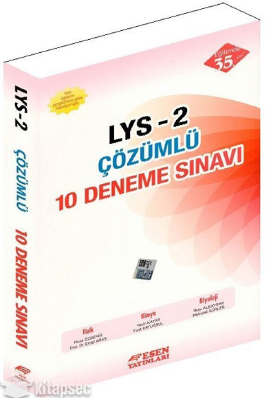 LYS 2 Çözümlü 10 Deneme Sınavı Esen Yayınları