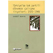 Trkiye`de Tek Partili Dnemde alma likileri 1920-1946 mge Kitabevi