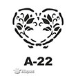 A-22 Stencil A Serisi 20x20 cm Artebella