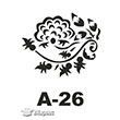A-26 Stencil A Serisi 20x20 cm Artebella