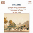 Brahms Variations Op.21, Five Studies dil Biret
