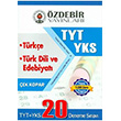 TYT Türkçe ve Türk Dili ve Edebiyat 20 Deneme Sınavı Özdebir Yayınları