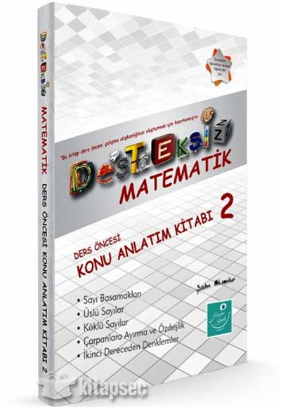 Desteksiz Matematik Ders Öncesi Konu Anlatım Kitabı 2 Kartezyen Yayınları