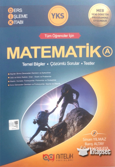 YKS Tüm Öğrenciler İçin Matematik A Ders İşleme Kitabı Nitelik Yayınları