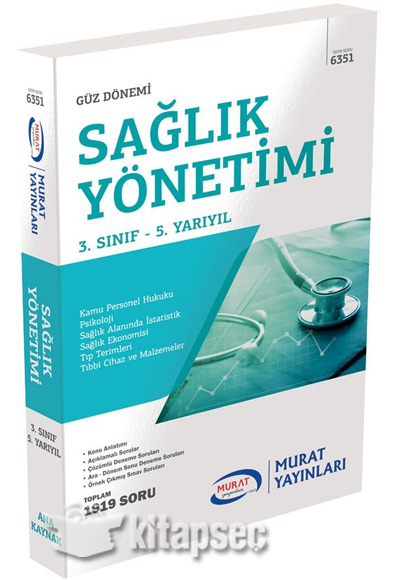 3 Sinif 5 Yariyil Saglik Yonetimi Kod 6351 Murat Yayinlari 9789944669276