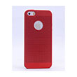 Delikli Iphone 5 Red Rubber Kapak Zore
