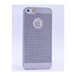 Delikli Iphone 5 Silver Rubber Kapak Zore