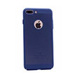 Delikli Iphone 8 Dark Blue Rubber Kapak Zore