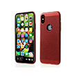 Delikli  Iphone X Red Rubber Kapak Zore