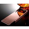 Aynal Samsung Bumper A7000 Rose Gold Sert Kapak Zore