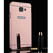 Aynal Samsung Bumper C9 Pro Rose Gold Sert Kapak Zore