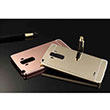 Aynal LG Bumper G4 Stylus Rose Gold Sert Kapak Zore