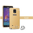 Aynal Bumper Samsung Note 4 Gold Sert Kapak Zore