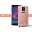 Aynal Bumper Samsung Note 4 Rose Gold Sert Kapak Zore