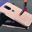 Aynal Bumper LG Stylus 3 Rose Gold Sert Kapak Zore