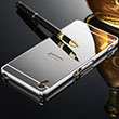 Aynal Bumper Sony Xperia Z3 Silver Sert Kapak Zore