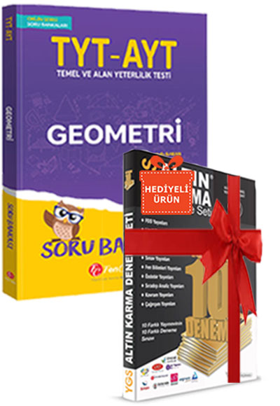 Altın Karma 10 Deneme Hediyeli TYT-AYT Geometri Soru Bankası Fencebir Yayınları