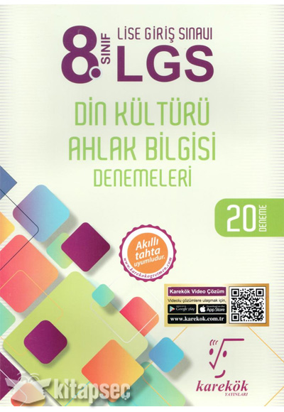 8. Sınıf LGS Din Kültürü Ahlak Bilgisi Denemeleri Karekök Yayınları