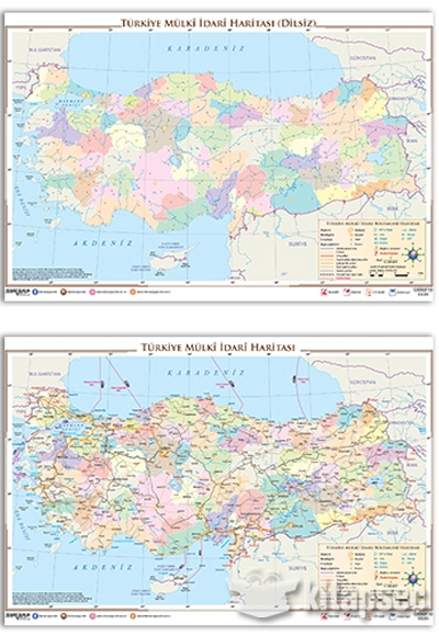 Türkiye Mülki İdare Haritası (Yazılabilir Silinebilir) Ankara Yayıncılık