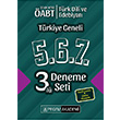 2019 ABT Trk Dili ve Edebiyat retmenlii Trkiye Geneli Deneme (5.6.7) 3 l Deneme Seti Pegem Yaynlar