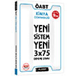 ÖABT Kimya Öğretmenliği Yeni Sistem 3x75 Deneme Sınavı Filozof Yayınları