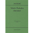 İslam Hukuku Dersleri Hüseyin Hatemi Sümer Kitabevi