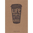 Not Defteri Life Begins After Coffee Elas Paper