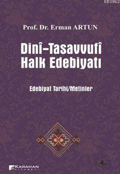 Dini Tasavvufi Halk Edebiyatı Erman Artun Karahan Kitabevi