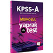 KPSS ve Tüm Kurum Sınavları İçin Muhasebe Çek Kopar Yaprak Test 657 Yayınları