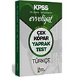 2020 KPSS Ortaöğretim Ön Lisans Evveliyat Genel Yetenek Türkçe Çek Kopar Yaprak Test İsem Yayıncılık
