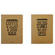 Coffee Düz Twins Notebook 2 Defter Takım Elas Paper