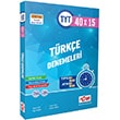 TYT Türkçe Tamamı Video Çözümlü 40x15 Branş Deneme Nego Yayınları