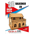3D Ahap Maket Balkonlu Ev TEKNK.137 ALSA  Eitim Malzemeleri