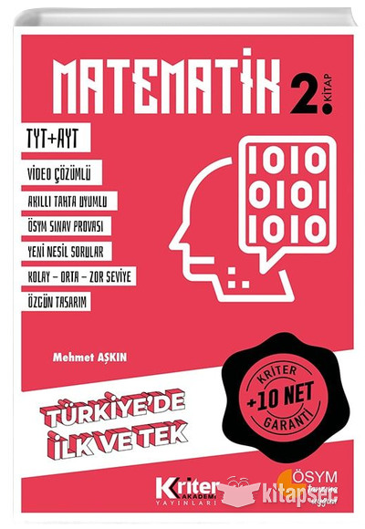Tyt Ayt Matematik 10 Net Garanti 2 Kitap Kriter Akademi 9786050689518