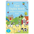 First English Words Sticker and Colouring Book Usborne