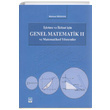 İşletme ve İktisat İçin Genel Matematik ve Matematiksel Yöntemler 2 Ekin Basım Yayın