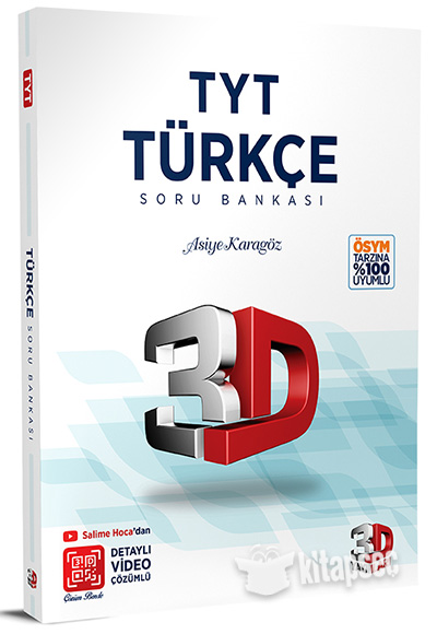 Tyt 3d Turkce Tamami Video Cozumlu Soru Bankasi 3d Yayinlari 9786051943091