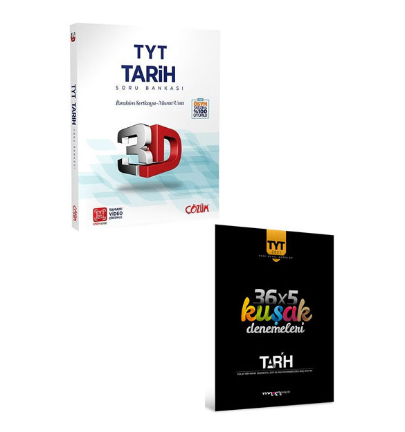 TYT Tarih Tamamı Video Çözümlü Soru Bankası ve 36 Kuşak Deneme Marka Yayınları 3D Yayınları