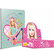 Barbie Tel Dikili Karton Kapak A6 48 Yaprak izgili Defter (5495) Gpta