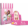 Barbie Spiralli Karton Kapak A6 80 Yaprak izgili Defter (5516) Gpta