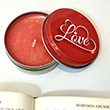 Sevgililer Günü Love Kırmızı Aşk Metal Kutuda Mum (MKM6) Book Tasarım