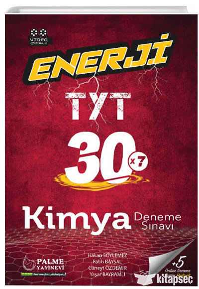 TYT Enerji Kimya 30 Deneme Palme Yayınevi