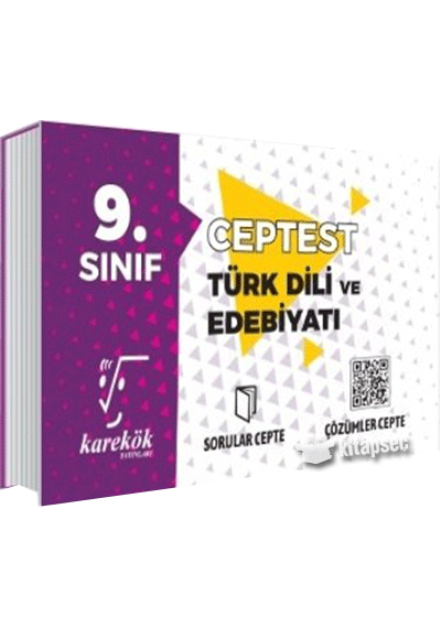 9.Sınıf Türk Dili ve Edebiyatı Cep Test Karekök Yayınları