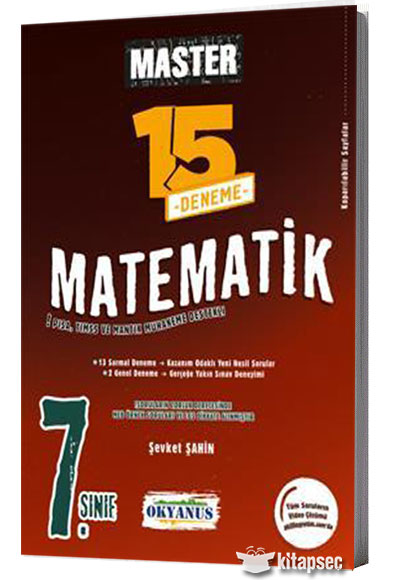 7.Sınıf Master Matematik 15 Deneme Okyanus Yayınları
