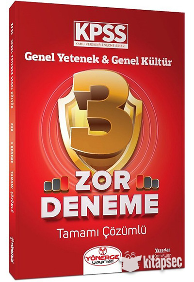 2023 KPSS Genel Yetenek Genel Kültür Zor 3 Deneme Çözümlü Yönerge Yayınları